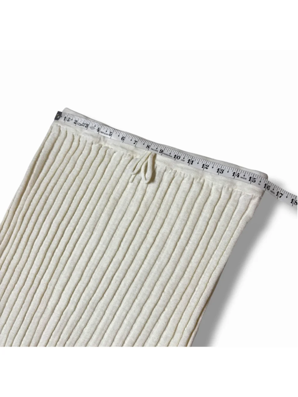 FREE PEOPLE Beach Ivory Veda Ribbed Rib Knit Skirt Midi Maxi Skirt Large NWOT